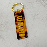 Howdy Leopard Print Keychain Angled View