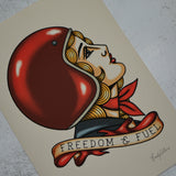 Freedom & Fuel A4 Art Print On 300gsm Fine Art Textured Paper