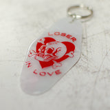 Loser in Love Keychain Angled Close Up View