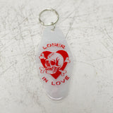 Loser in Love Keychain Angled Front View