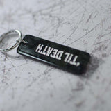 'Til Death Black Keychain Angled View